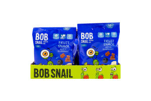 Снек фруктово-ягодный для детей от 12мес Яблоко-черника Baby Bob Snail м/у 40г