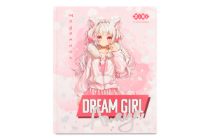 Щоденник шкільний Kids Line Dream Girl A5+ інтегральна обкладинка вибірковий УФ-лак+матова ламінація тиснення фольгою 40аркушів ZiBi