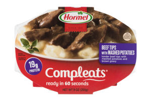 Hormel Compleats Beef Rib Tips with Mashed Potatoes and Gravy, 9 Ounce