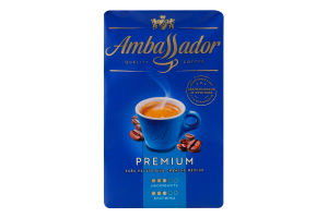 Кава натуральна смажена мелена Premium Ambassador м/у 225г