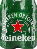 Пиво 4х500мл 5% светлое фильтрованное пастеризованное Original Heineken м/у