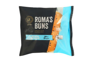 Булочка для бургеру з чорним кунжутом Maxi Burger Рома м/у 80г