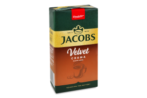 Кофе натуральный жареный молотый Вельвет Crema Jacobs м/у 250г