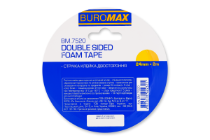 Лента клейкая двухсторонняя 24ммх2м №BM.7520 Buromax 1шт