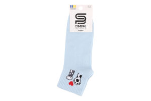 Шкарпетки жіночі Premier socks Резинка лапки з серцями р23-25 св.блакит арт.8423