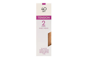 Напівпанчохи жіночі Conte elegant Tension 40den 23-25 natural 2пари