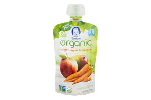 Gerber Organic Baby Food Carrots, Apple & Mangoes