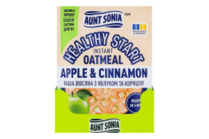 Каша овсяная мгновенного приготовления с яблоком и корицей Healthy start Aunt Sonia м/у 55г