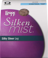 L'eggs Silken Mist Pantyhose Q Control Top Silky Sheer Leg Nude