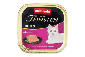 Корм консервированный полноценный для котят с ягнятиной Vom Feinsten Animonda лоток 100г