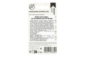 Нитка-флос зубна що розширюється 25м Edel+White 1шт