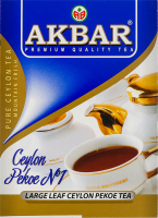 Чай чорний крупнолистовий Ceylon Pekoe №1 Akbar букет к/у 100г