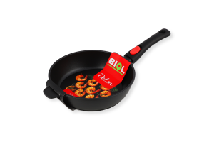 Сковорода ДеЛюкс антипригарне покриття індукційне дно з"ємна ручка 24см2417P Біол