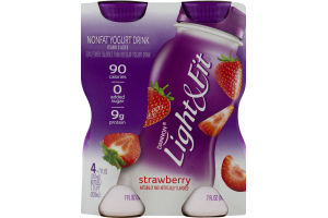 Dannon Light & Fit Nonfat Yogurt Drink Stawberry - 4CT