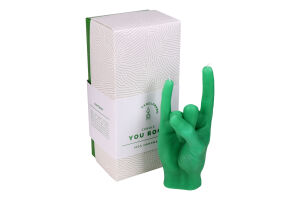 Свічка декоративна Candlehand You Rock зелена