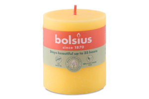Свеча желтая 8х6.8см №103668780309 Bolsius 1шт
