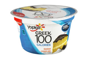 Yoplait Greek 100 Calories Fat Free Yogurt Boston Cream Pie