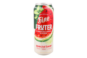Пиво спеціальне 0.5л 4% пастеризоване зі смаком кавуна та м'яти Fruter White Чернігівське з/б