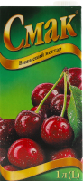 Нектар осветленный стерилизованный вишневый Смак т/п 1л