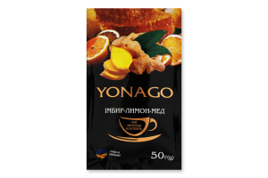 Напій фруктово-ягідний вітамінний Імбир-лимон-мед Чай Yonago м/у 50г