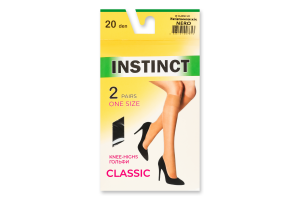 Получулки женские Instinct Classic 20den 23-25 nero 2пары