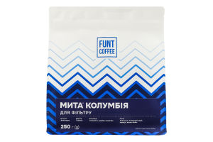 Кава натуральна смажена в зернах для фільтру Мита Колумбія Funt Coffee м/у 250г