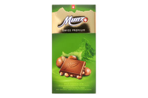 Шоколад молочний Munz Premium цільний фундук