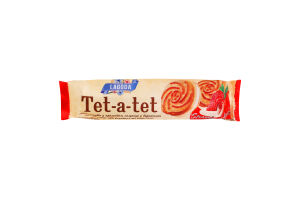 Печиво-сендвіч з ароматм полуниці з вершками Тет-а-тет Lagoda м/у 75г