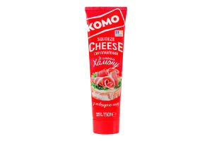 Сыр плавленый 50% из твердого сыра со вкусом хамона Squeeze cheese Комо туб 150г