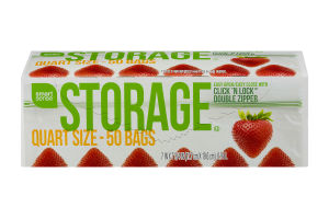 Smart Sense Storage Bags Quart Size - 50 CT