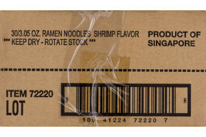 Roland Ramen Noodles Shrimp - 30 CT