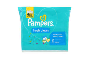 Салфетки детские влажные Fresh clean Pampers 208шт
