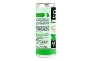 Напиток брожения фильтрованный непастеризованный с сахаром Mojito Kombucha Vit-Fit ж/б 0.33л