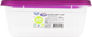Контейнер універсальний 0.6л 150х110х60мм Прямокутний №1 Ал-Пластик 1шт