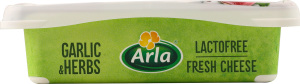 Крем-сир 50% безлактозний з часником та травами Arla п/у 200г