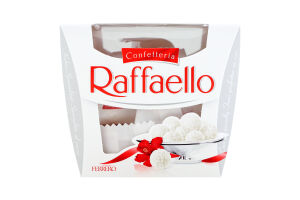 Цукерки в кокосовій стружці з цілим мигдальним горіхом Raffaello к/у 150г