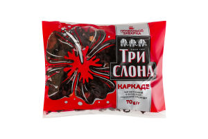 Чай квітковий з пелюстків суданської троянди Каркаде Три слона м/у 70г