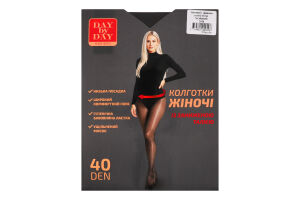Колготи з зниженною талією чорні 40ден р.2 Day by Day