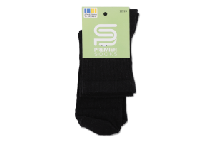 Шкарпетки підл Premier socks висок рубч чор р22-24