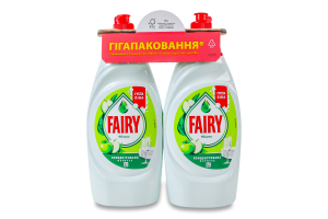 Средство для мытья посуды Яблоко Fairy 2х900мл