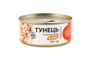 Тунец измельченный в масле ТМ "1" ж/б 150г