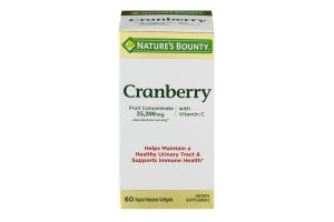 Nature's Bounty Cranberry Rapid Release Softgels - 60 CT