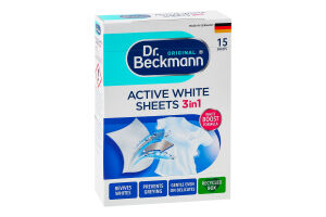 Салфетки для обновления белого цвета ткани Original Dr.Beckmann 15шт