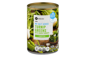 SE Grocers No Salt Added Turnip Greens With Diced Turnips Chopped