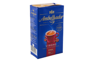 Кофе натуральный жареный молотый Strong Ambassador м/у 225г