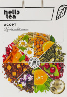 Чай листовий 20 смаків Асорті Hello Tea к/у 20шт