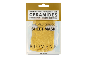 Маска для обличчя тканинна для підвищення бар'єра шкіри Кераміди Biovene 20мл