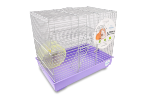 Клітка д/гризунів Міккі фіолетова хром з колесом 37*25*30см Природа