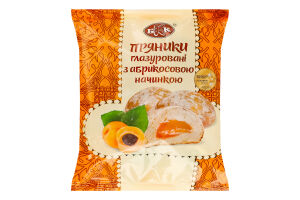 Пряники глазированные с абрикосовой начинкой БКК м/у 300г