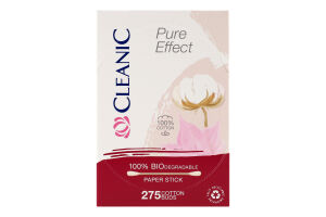 Палички ватні Пур Ефект 275шт коробка Клінік
